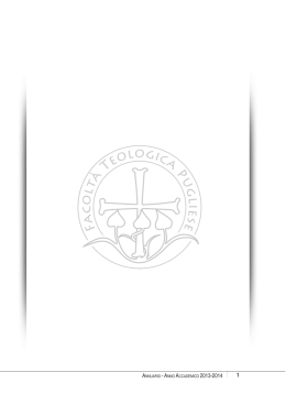 Annuario 2013_2014 - Facoltà Teologica Pugliese
