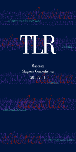 Stagione Concertistica 2010/11 (Libretto)