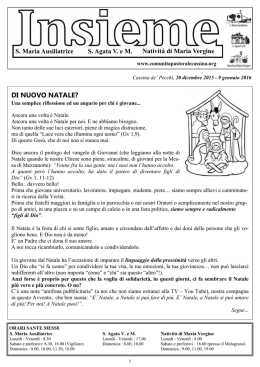 Natale 2015 - Comunit&agrave; Pastorale