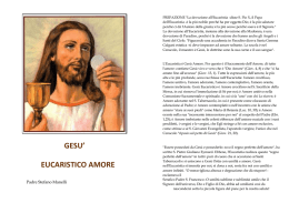 Gesù Eucaristico Amore - Adorazione eucaristica