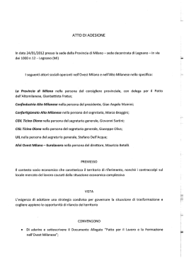 Documento sottoscritto - Città metropolitana di Milano