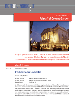 Falstaff al Covent Garden - Associazione Amici di Santa Cecilia