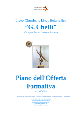 Scarica il POF Piano Offerta Formativa