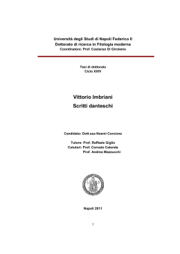 Vittorio Imbriani Scritti danteschi - fedOA
