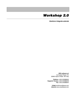 Workshop 2.0 - SRS software srl