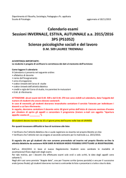 Scienze psicologiche sociali e del lavoro