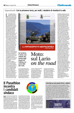 Moto: sul Lario on the road