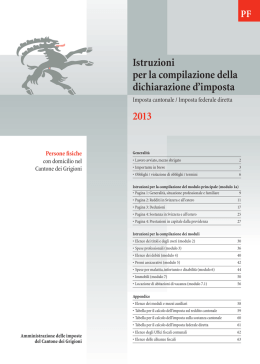 Istruzioni per la dichiarazione d`imposta 2013