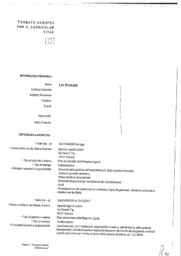 Nome LEA STURLESE - Agenzia Liguria Lavoro