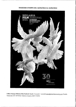 Vedi l`allegato - Bellaria Film Festival