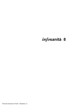 infosanit&agrave; 8 - Trentino Salute