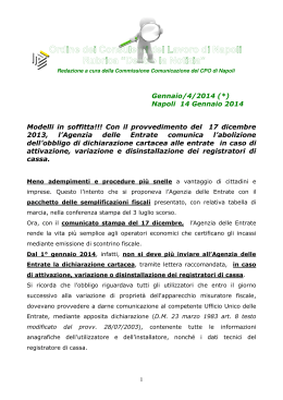 N° 4/2014 - Ordine dei Consulenti del Lavoro di Napoli