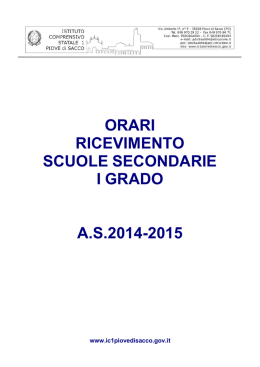 orari ricevimento scuole secondarie i grado as2014-2015