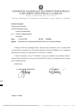 Scarica il file - Collegio dei Periti Industriali della Provincia di Bologna