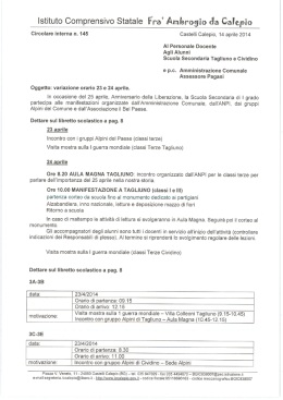 Variazione orario 23-24 aprile