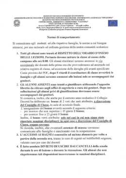 Norme di Comportamento alunni I.T.C.G.