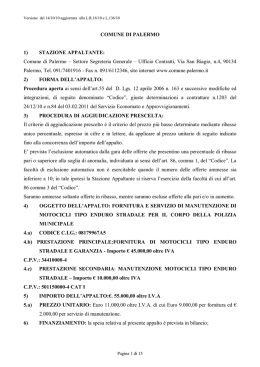 Settore Segreteria Generale &ndash; Ufficio Contratti, Via San Biagi