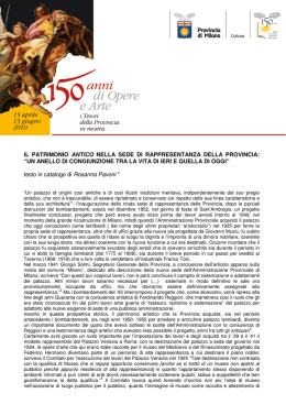 il patrimonio antico nella sede di rappresentanza della provincia