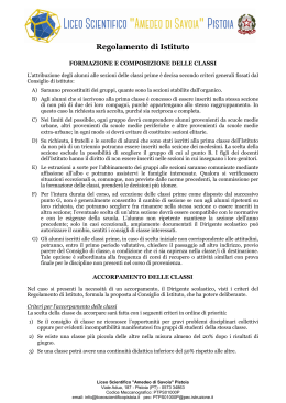 Regolamento di Istituto - Liceo Scientifico "Amedeo di Savoia"