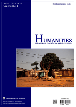 Editoriale - Humanities - Università degli Studi di Messina
