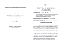 ufficio liquidazioni - Provincia di Benevento