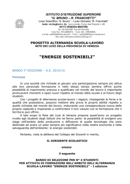 &ldquo;ENERGIE SOSTENIBILI&rdquo;