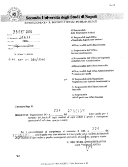 Linee guida e Tipologia decumenti fascicolo studente