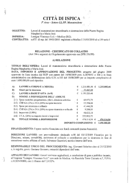 Certificato di collaudo