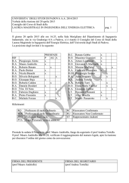 Verbale 20/04/2015 - E-Learning - Universit&agrave; degli Studi di Padova