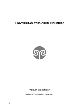 Guida dello studente - Università degli Studi dell`Insubria