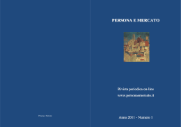 Persona e Mercato numero 1/2011 libretto
