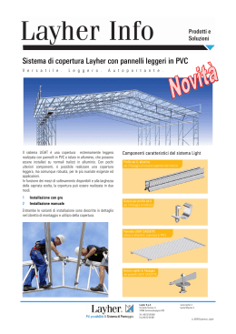 Sistema di copertura Layher con pannelli leggeri in PVC