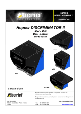 Manuale Hopper Discriminator Mini-Midi-Maxi