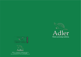 Catalogo Adler 11ok - Kotraco Plastic Machinery