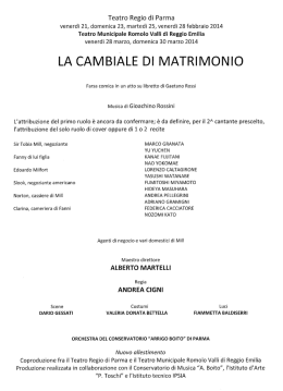 la cambiale di matrimonio