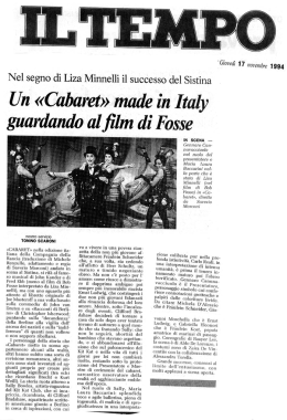 Un &laquo;Cabaret&raquo; made in I taly