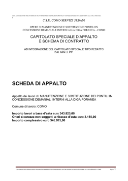 scheda di appalto