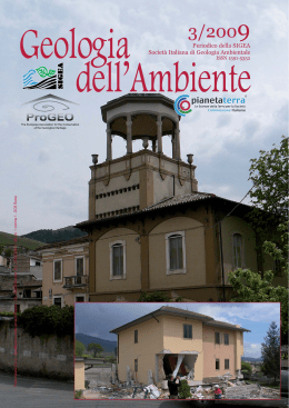 Periodico della SIGEA Società Italiana di Geologia Ambientale