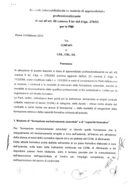 Accordo interconfederale 9/2/2010