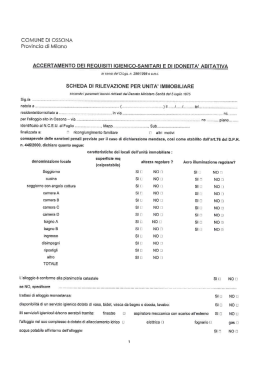 Scheda requisiti igienico-sanitari