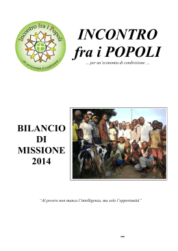 Bilancio di missione 2014