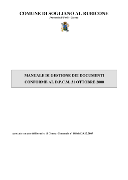 Manuale di gestione Flussi Documentali