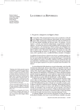 Le trasformazioni istituzionali dalla