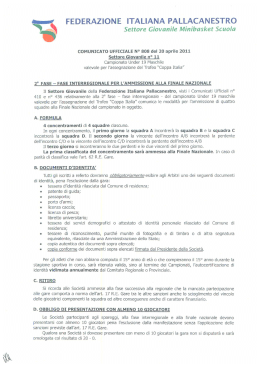 clicca qui per il Comunicato ufficiale