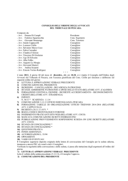 12.12.2013 - Ordine degli Avvocati di Pescara