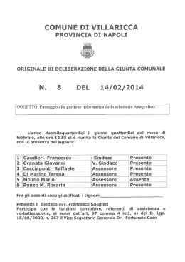 Delibera n. 8 del 14.02.2014