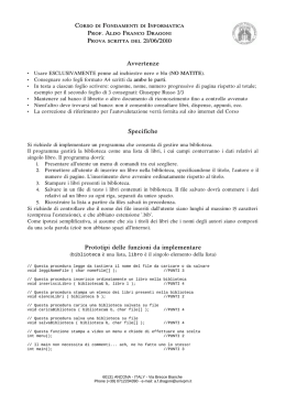 Testo e soluzione del 21/06/2010 NUOVO ORDINAMENTO.