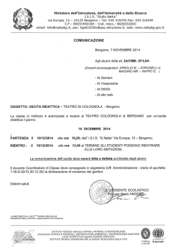 Uscita al Teatro di Colognola il 10.12.2014 cl. 2ACMB