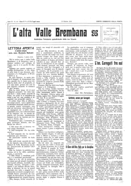 15 Ottobre - Valle Brembana