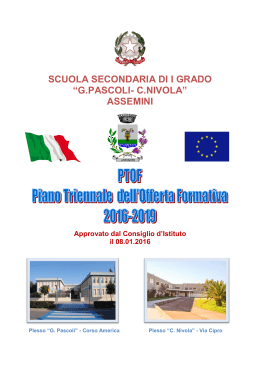 PTOF 16-19 (15 GENNAIO 2016) - Scuola Media Pascoli Nivola